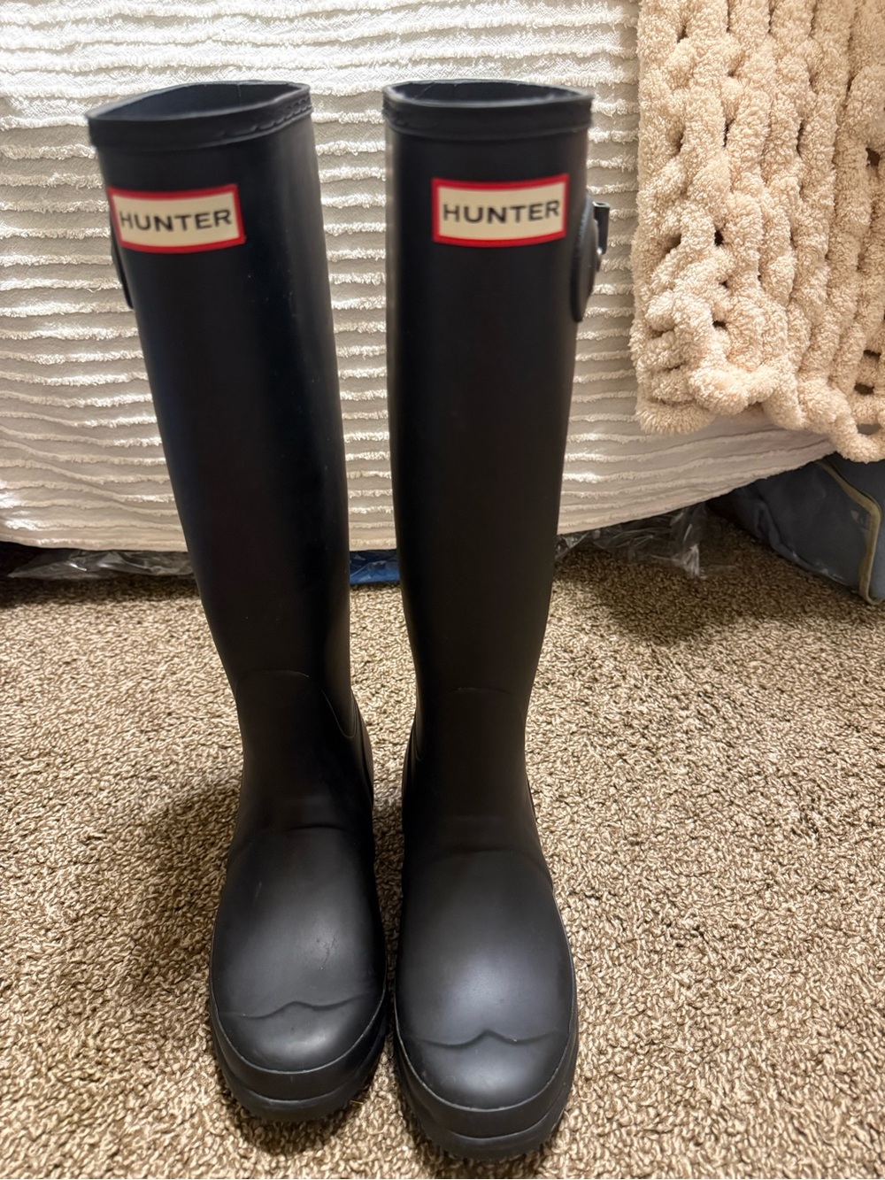 Hunter Women's Tall Black Original Rain Boots size 5